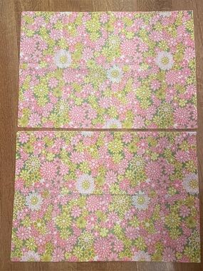 Vintage 60s/70s Flower Power Pillowcases Set of 2 Style House Montgomery Ward